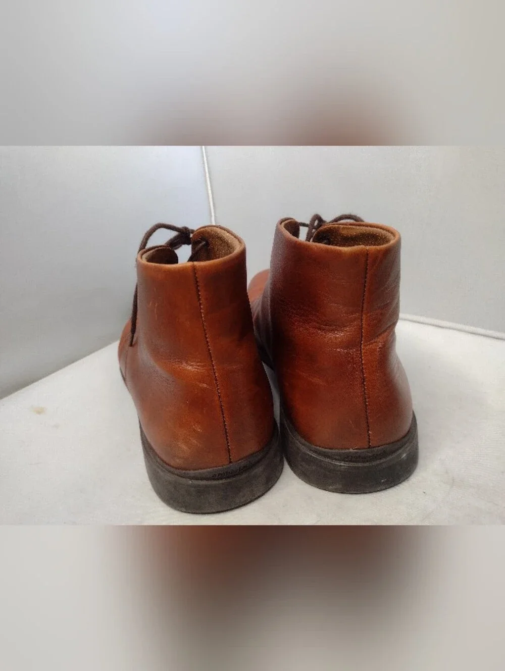 Amberjack Chelsea Brown Leather Chukka  Boots 12 Brown Chestnut Lace